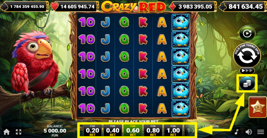 Crazy Red Adjust Bet