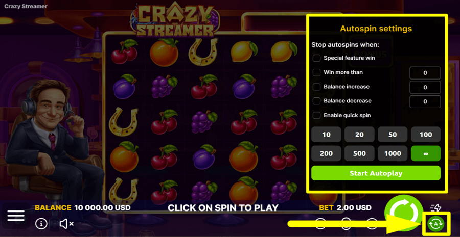 Crazy Streamer Autoplay Feature