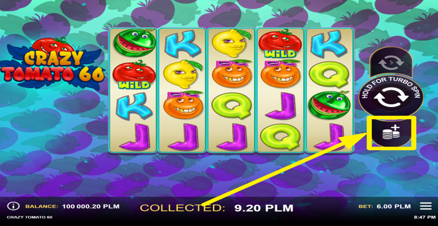 Crazy Tomato 60 Adjust Bet