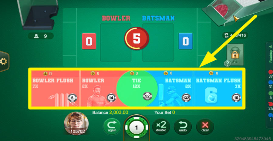 Cricket War Place Bet