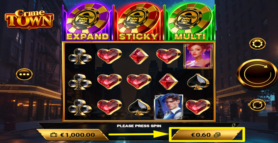 Crime Town Adjust Bet