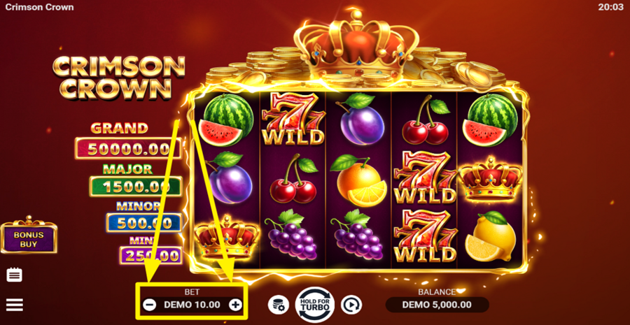 Crimson Crown Adjust Bet