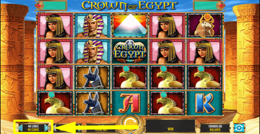 Crown Of Egypt Adjustable Paylines