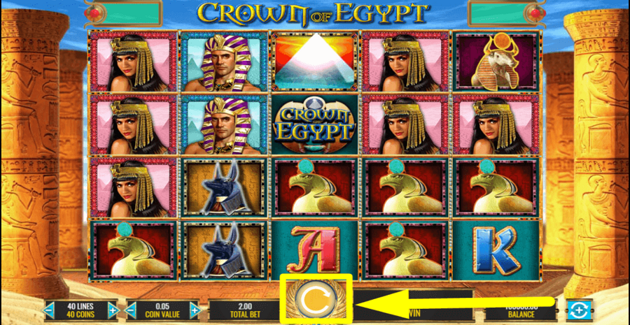 Crown Of Egypt Spin Button