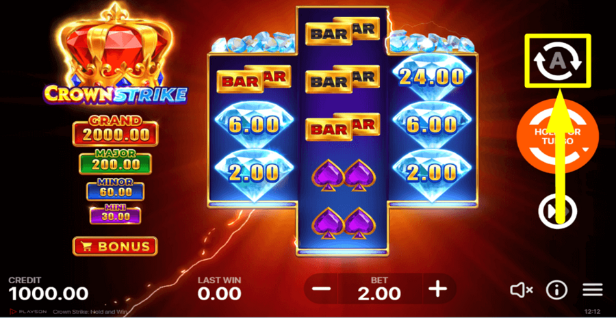 Crown Strike Hold And Win Autoplay Feature