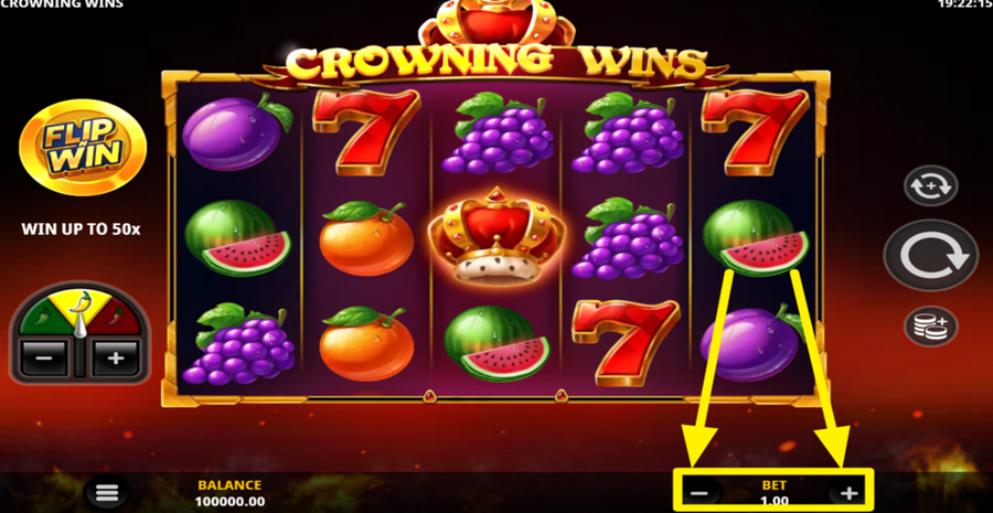 Crowning Wins Adjust Bet