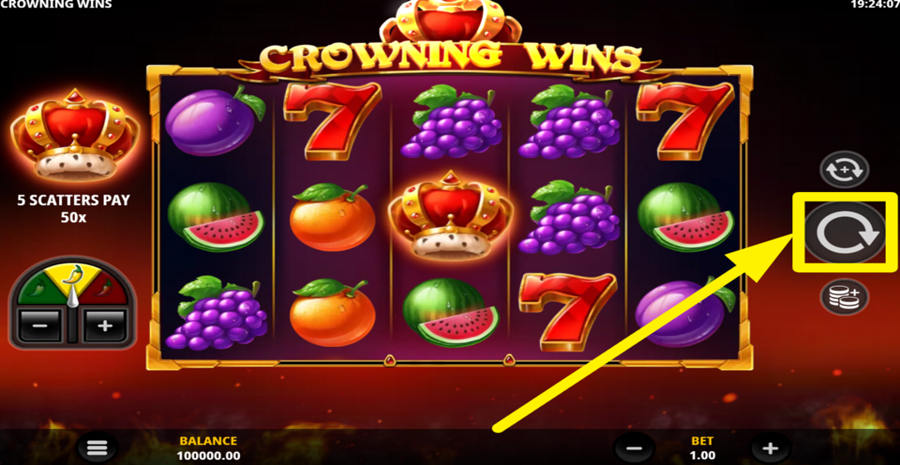 Crowning Wins Spin