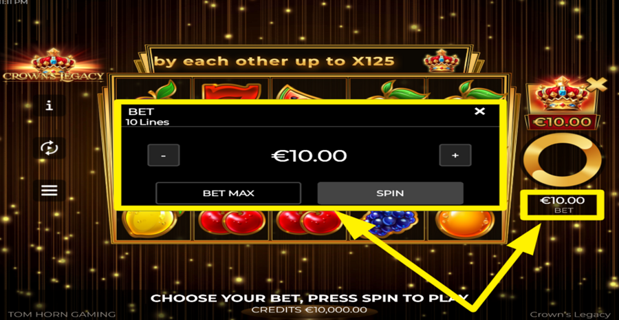 Crowns Legacy Adjust Bet