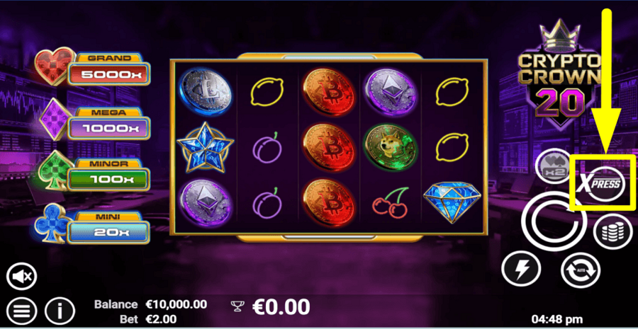 Crypto Crown 20 Buy Feature