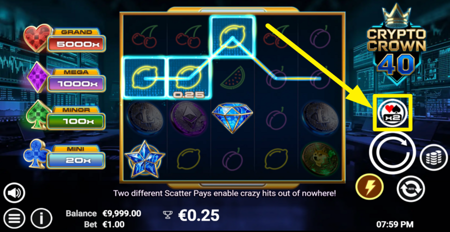 Crypto Crown 40 Gamble