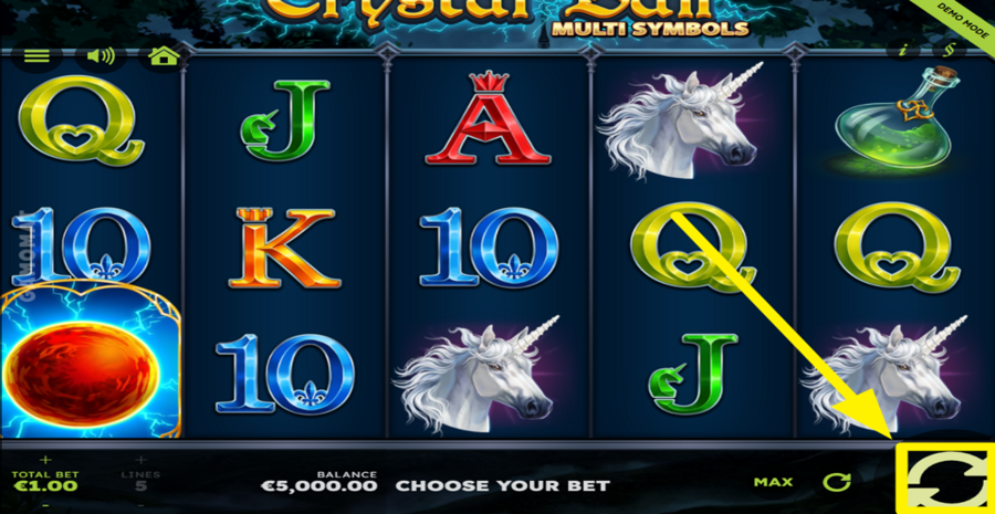 Crystal Ball Multi Symbols Spin Button