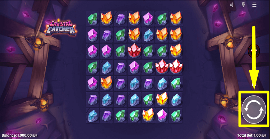 Crystal Catcher Spin Button