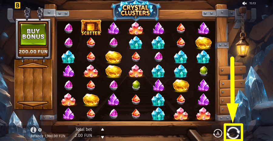 Crystal Clusters Spin Button