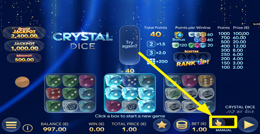 Crystal Dice Autoplay
