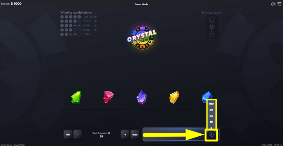 Crystal Poker Autoplay Feature