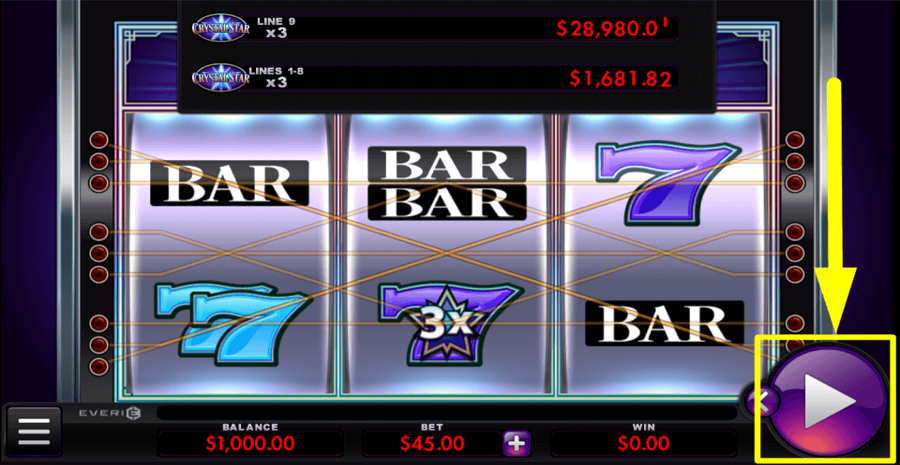 Crystal Star Play Button