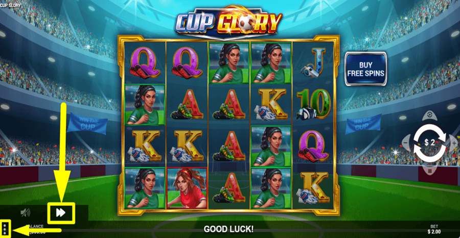 Cup Glory Quick Spin Feature