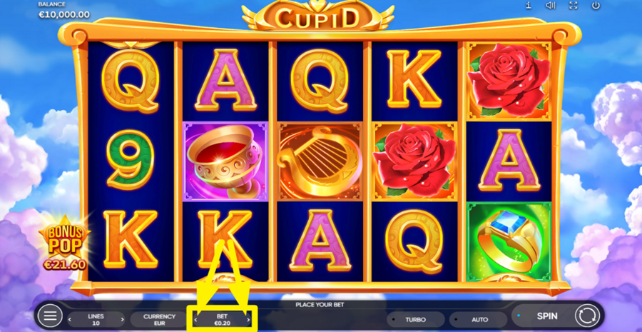 Cupid Adjust Bet Amount