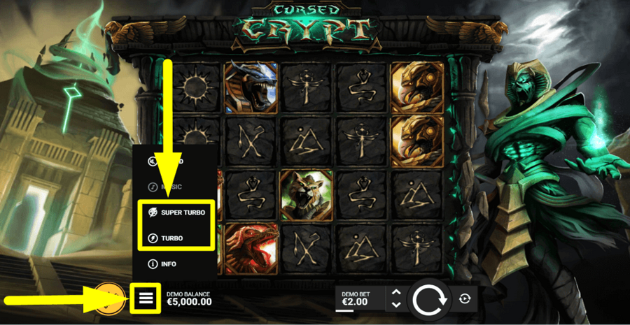 Cursed Crypt Turbo Feature
