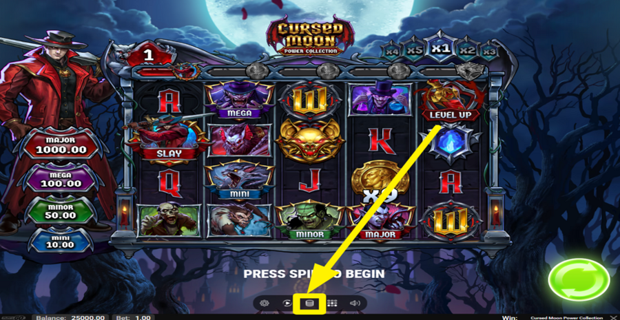 Cursed Moon Power Collection Adjust Bet