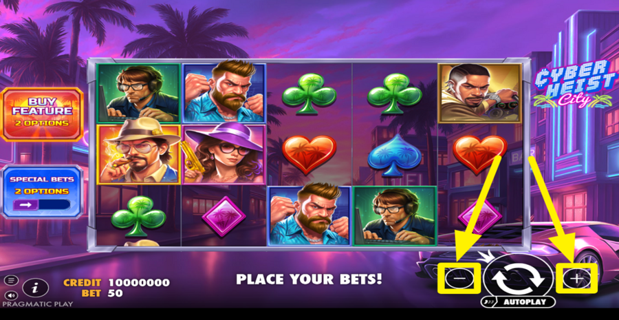 Cyberheist City Adjust Bet