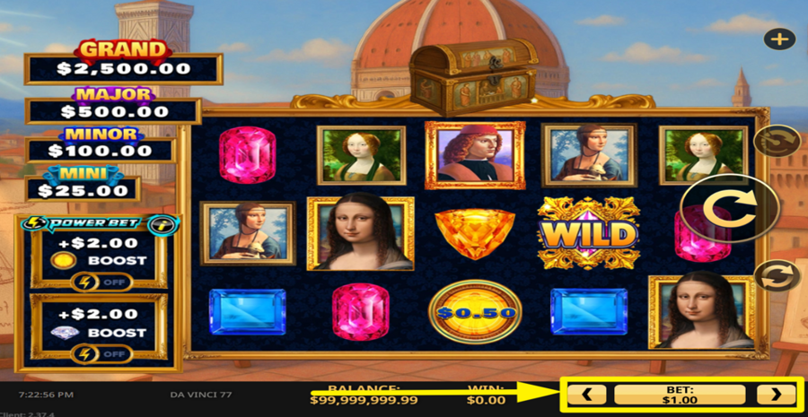 Da Vinci 77 Adjust Bet
