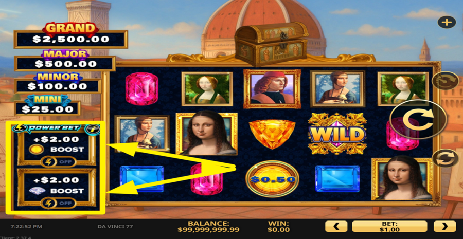 Da Vinci 77 Boost Bet