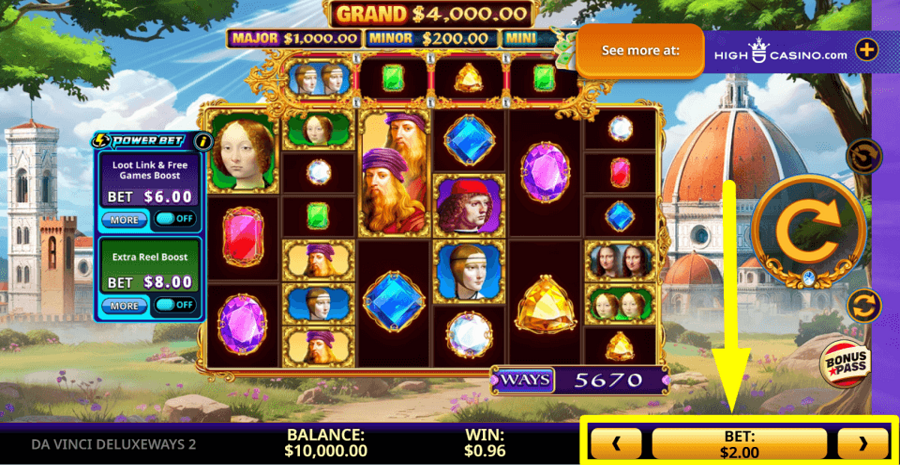 Da Vinci Deluxeways 2 Bet Value