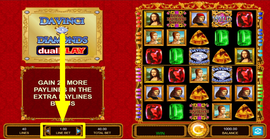 Da Vinci Diamonds Dual Play Total Bet