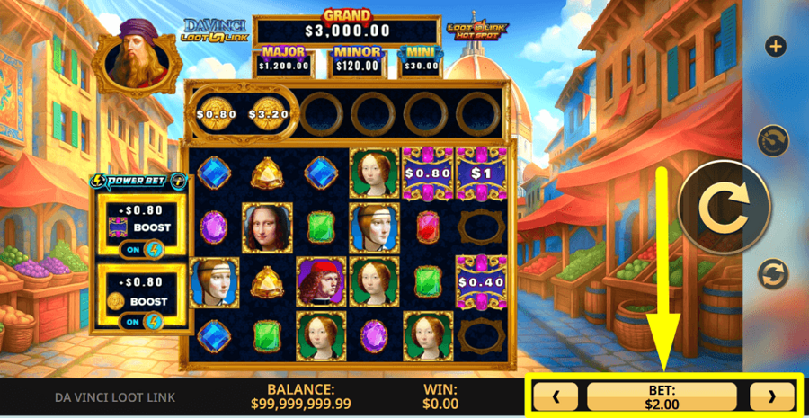 Da Vinci Loot Link Bet Value