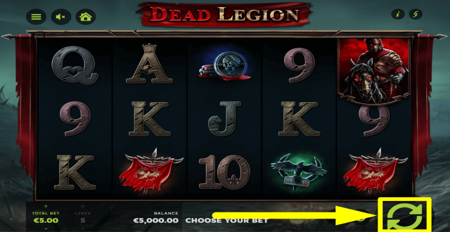 Dead Legion Spin Button
