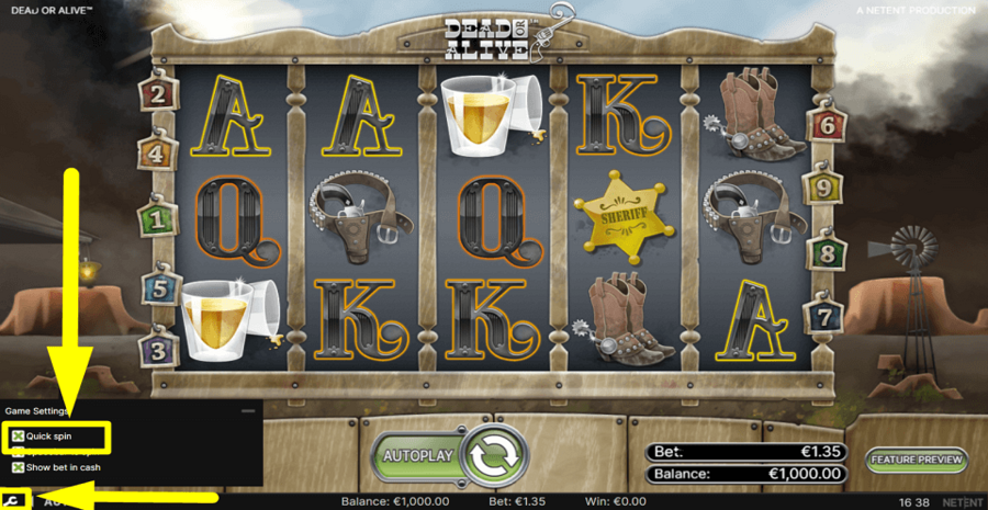 Dead Or Alive Quick Spin Feature