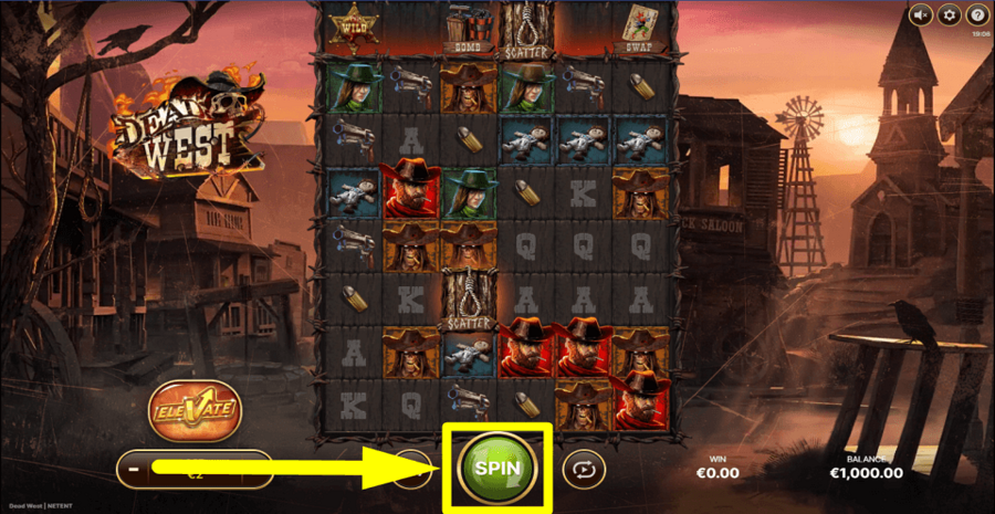 Dead West Spin Button