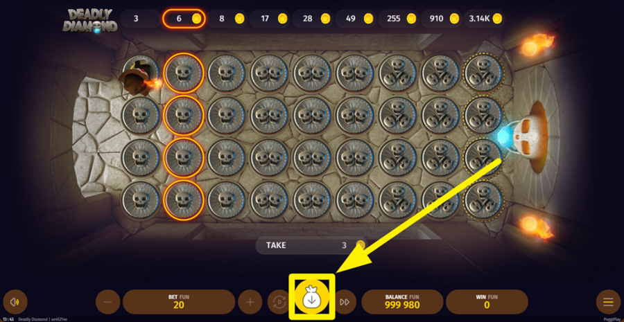 Deadly Diamond Take Win