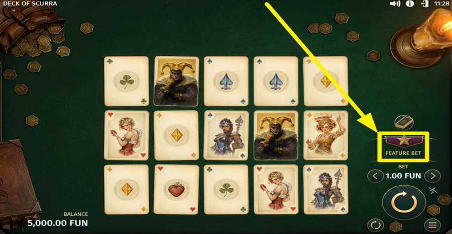 Deck Of Scurra Feature Bet