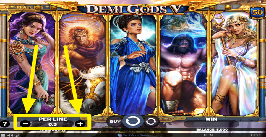 Demi Gods V Adjust Bet