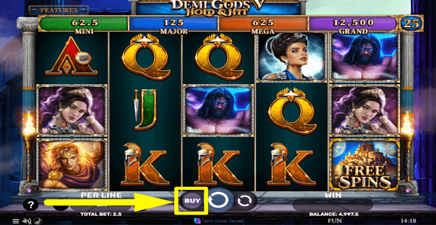 Demi Gods V Hold And Hit Buy Feature