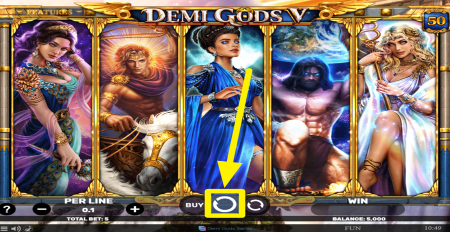 Demi Gods V Spin Button