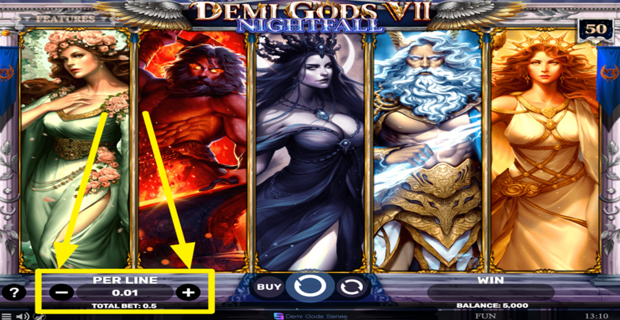 Demi Gods Vii Nightfall Adjust Bet