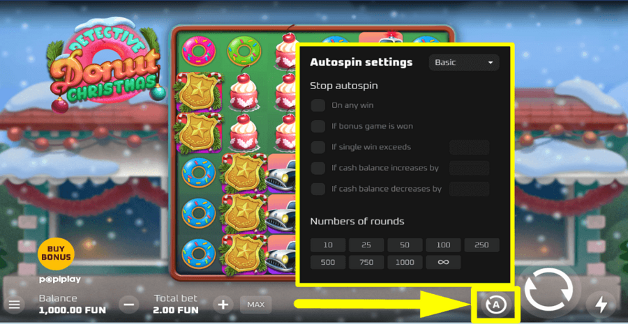 Detective Donut Christmas Autoplay Feature