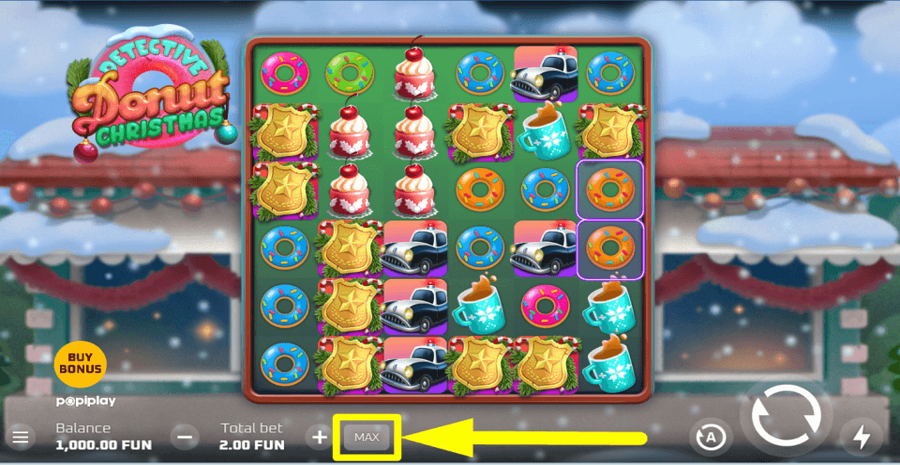 Detective Donut Christmas Max Button