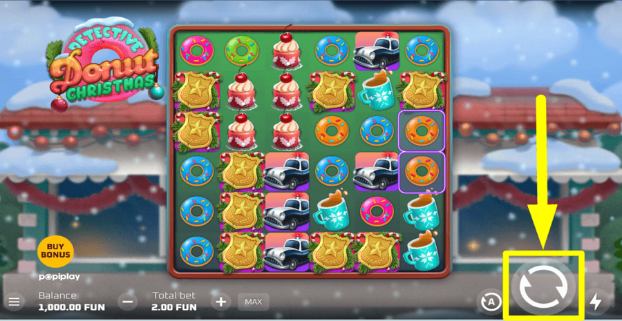 Detective Donut Christmas Spin Button