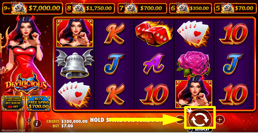 Devilicious Spin Button
