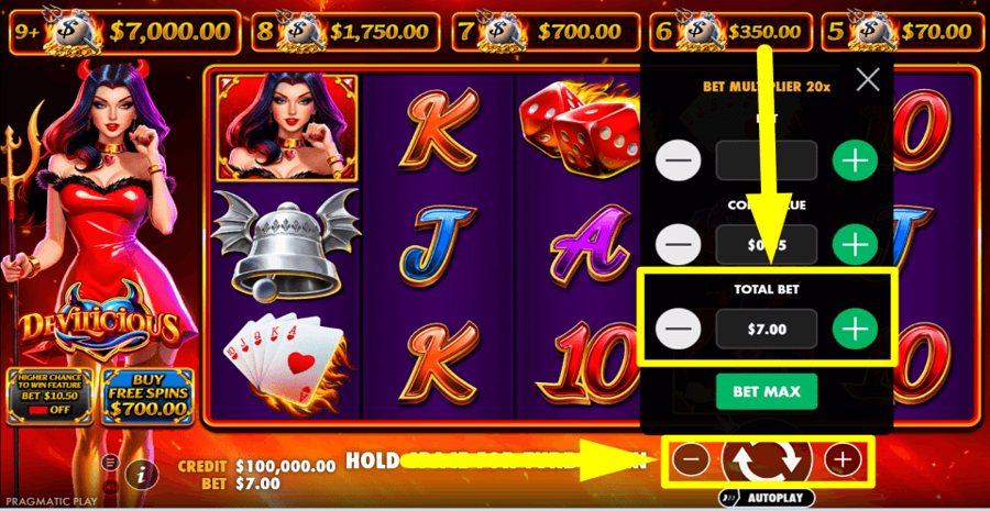 Devilicious Total Bet Value