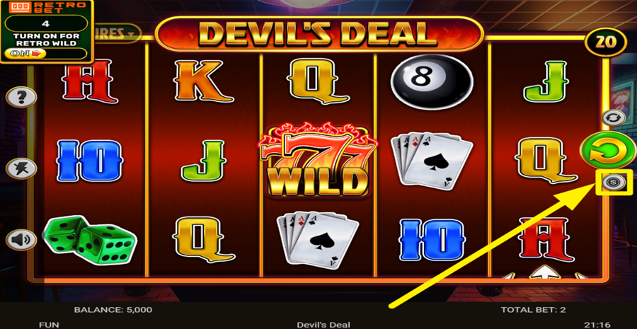 Devils Deal Adjust Bet