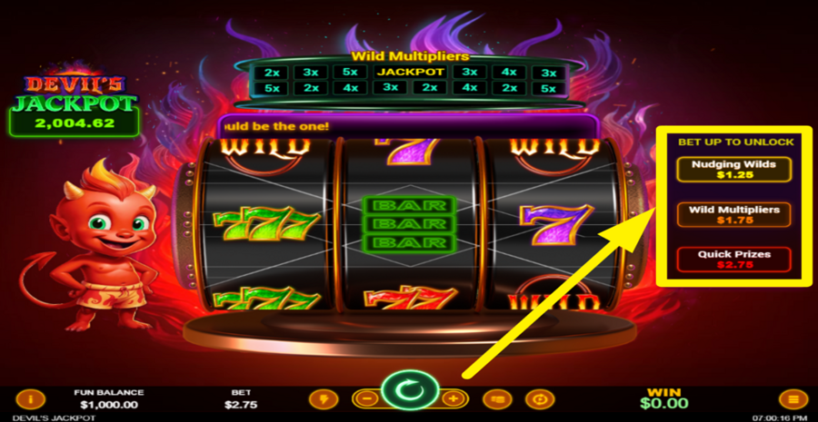 Devils Jackpot Boost Bet