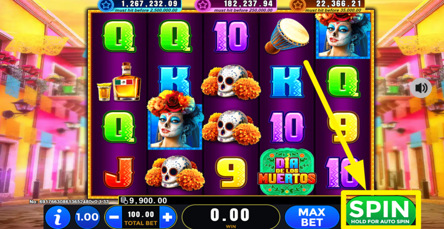 Dia De Los Muertos Spin Button