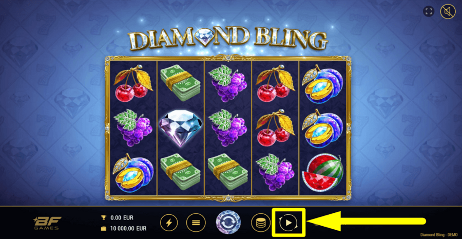 Diamond Bling Autoplay Feature