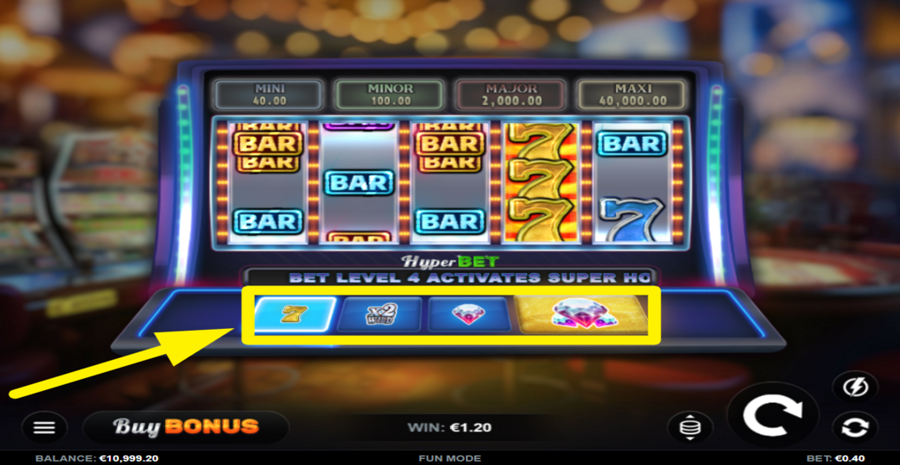 Diamond Bounty 7s Hold And Win Adjust Bet Level