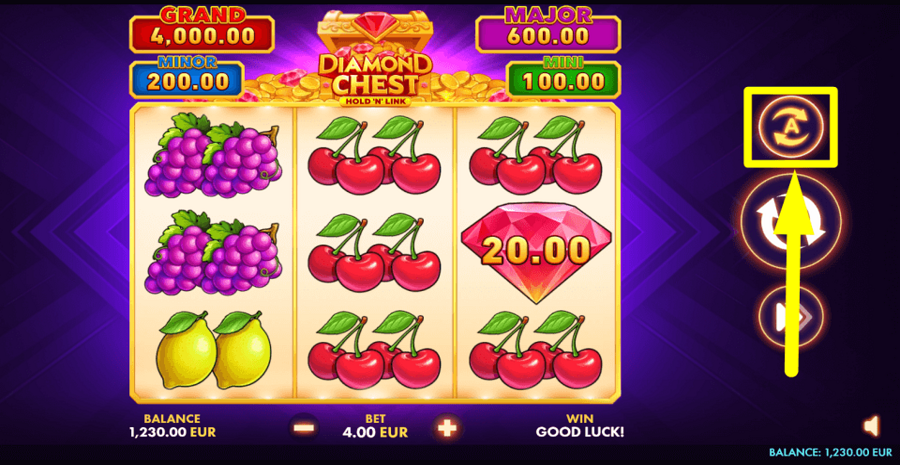 Diamond Chest Hold N Link Autoplay Feature